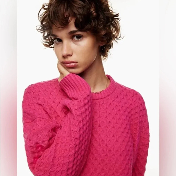 Aritzia Sweaters - Sweet Cozy Aritzia Sunday Best Peggy Sweater Ultra Pink - S